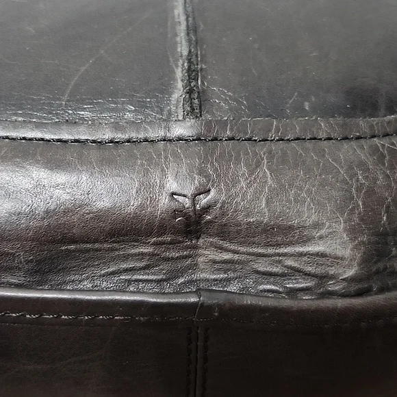 Frye Lucy Taupe Brown Gray Leather Shoulder Crossbody Purse Handbag Bag - Picture 3 of 13